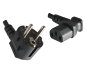 Preview: Síťový kabel CEE 7/7 90° na C13 90° vpravo, 1 mm², VDE, černý, délka 3,00 m